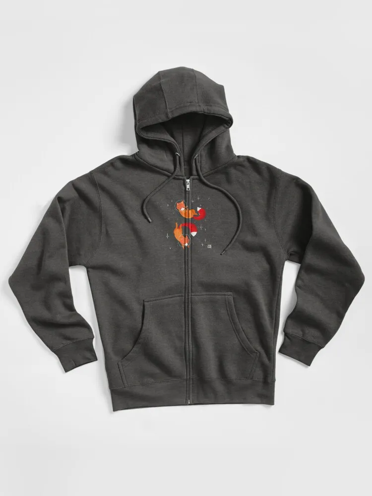 Space Foxes Zipped Hoodie