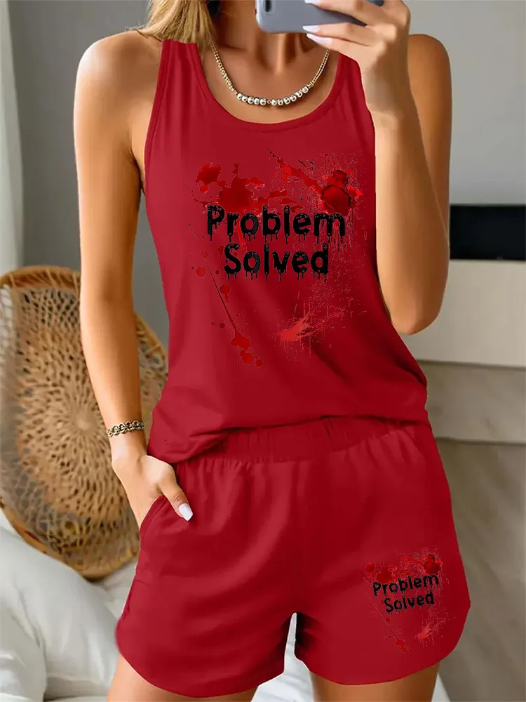 Women'S PROBLEM SOLVED Simple All-Match Two-Piece Suit