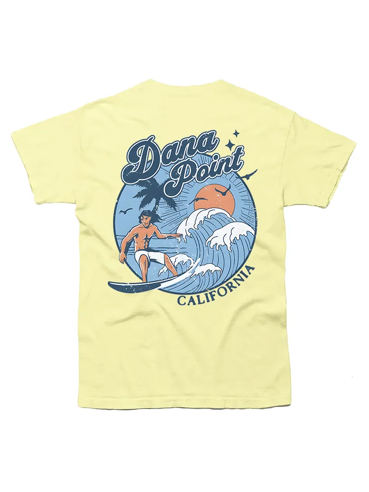 Vintage Surfing Dana Point, California Retro Sunset Surf California T-Shirt