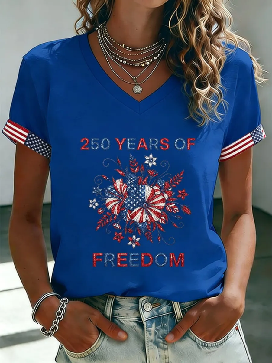 Women's American 250th Anniversary Printed T-Shirt