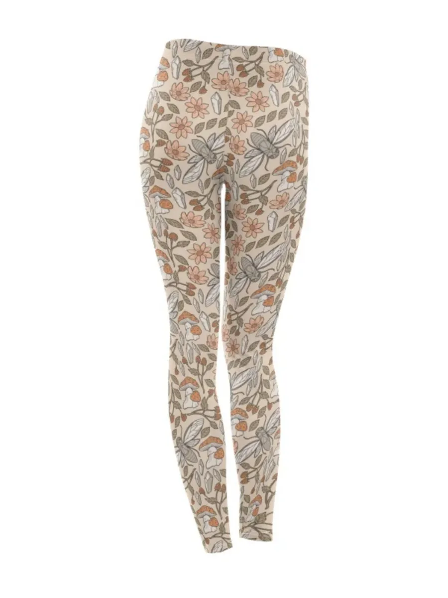 Floral & Insect Print Leggings