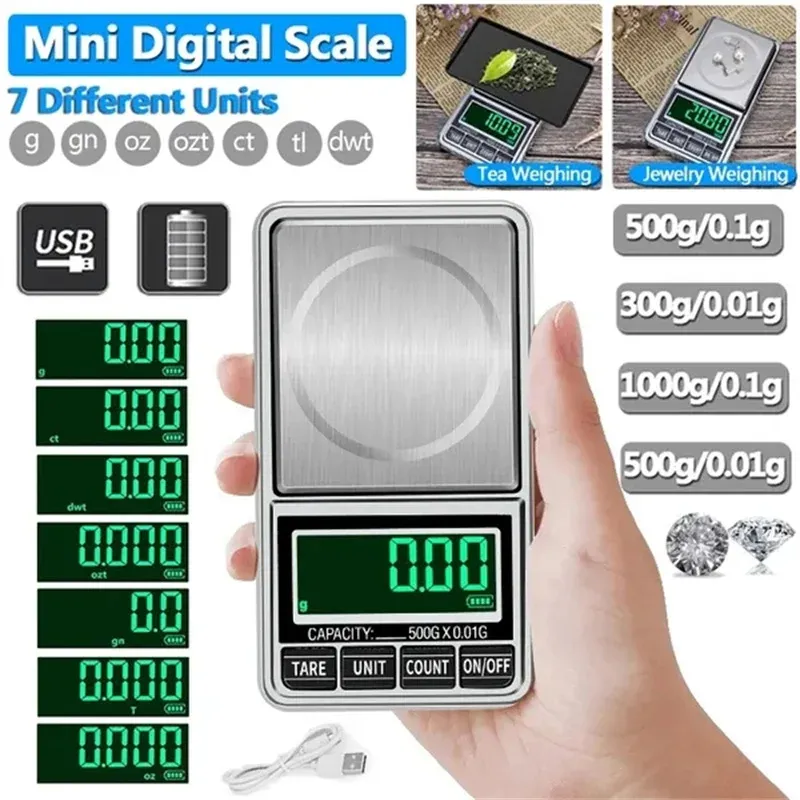 USB Rechargeable Electronic Precision Scale