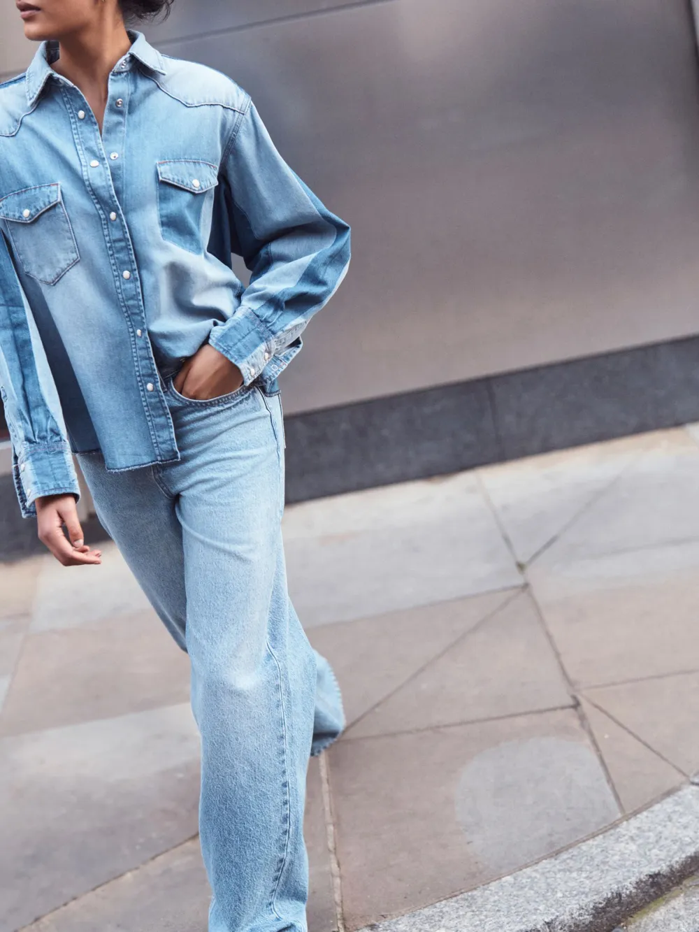 Loose Denim Casual Outing Office Shirt