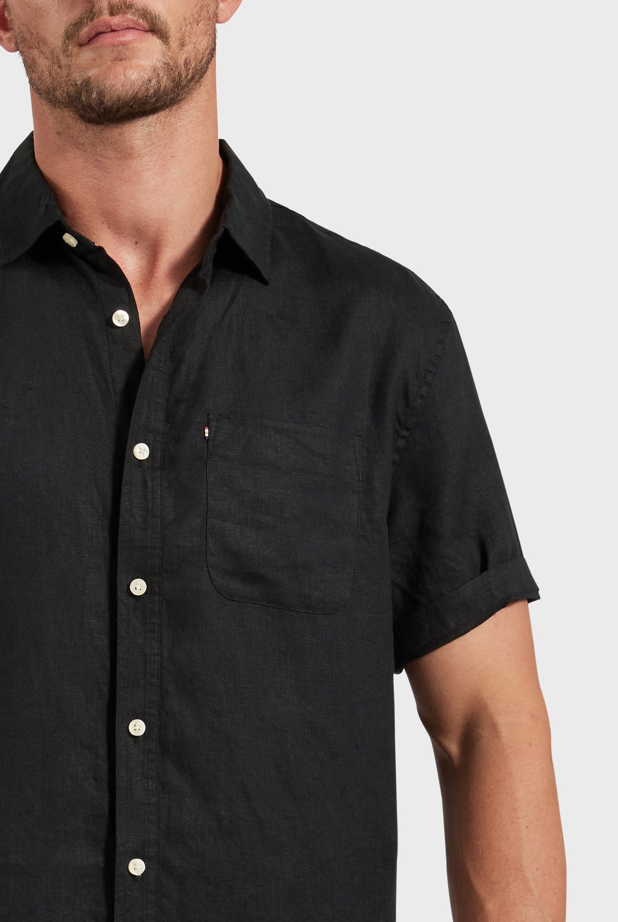 Hampton Linen SS Shirt-White