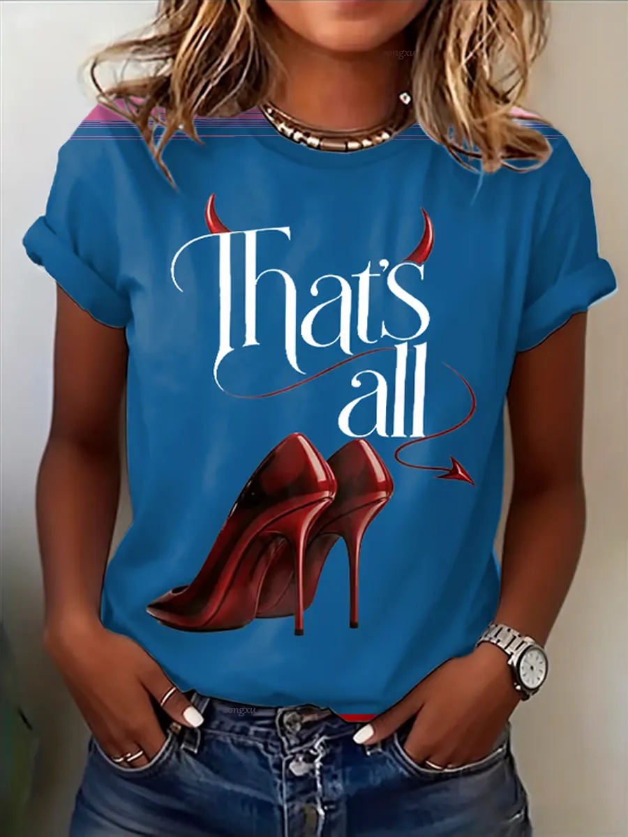 Women's Casual Print Short-Sleeve T-Shirt