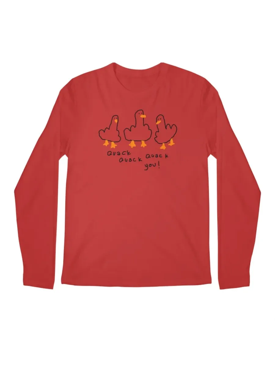 Cute Duck Quack Long Sleeve Tee