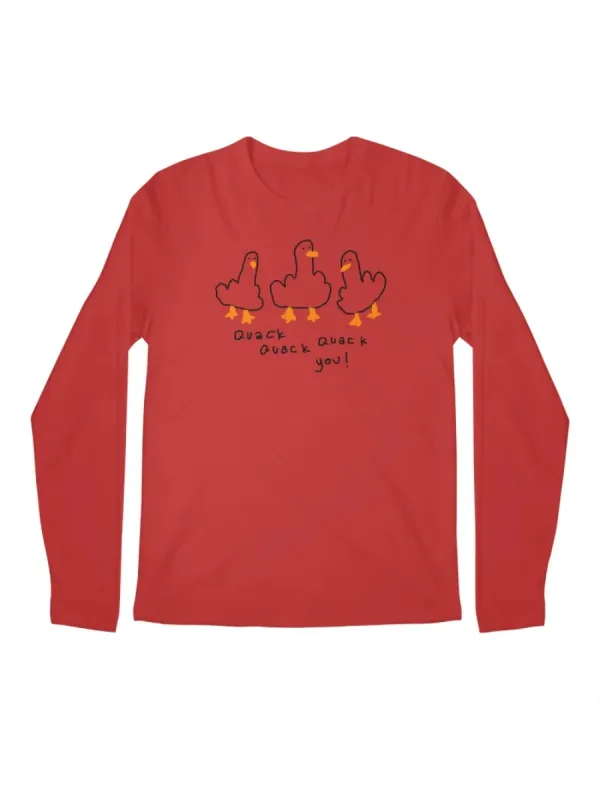 Cute Duck Quack Long Sleeve Tee