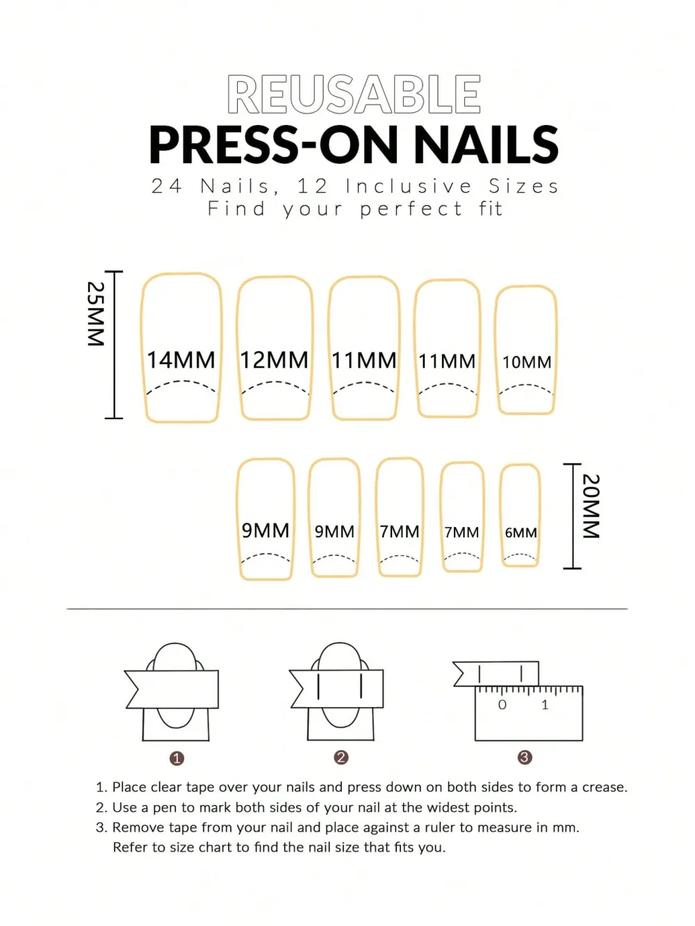 Nailhour 24pcs Medium Square Features White French Tips With Pink Circle Accents Press On Nails