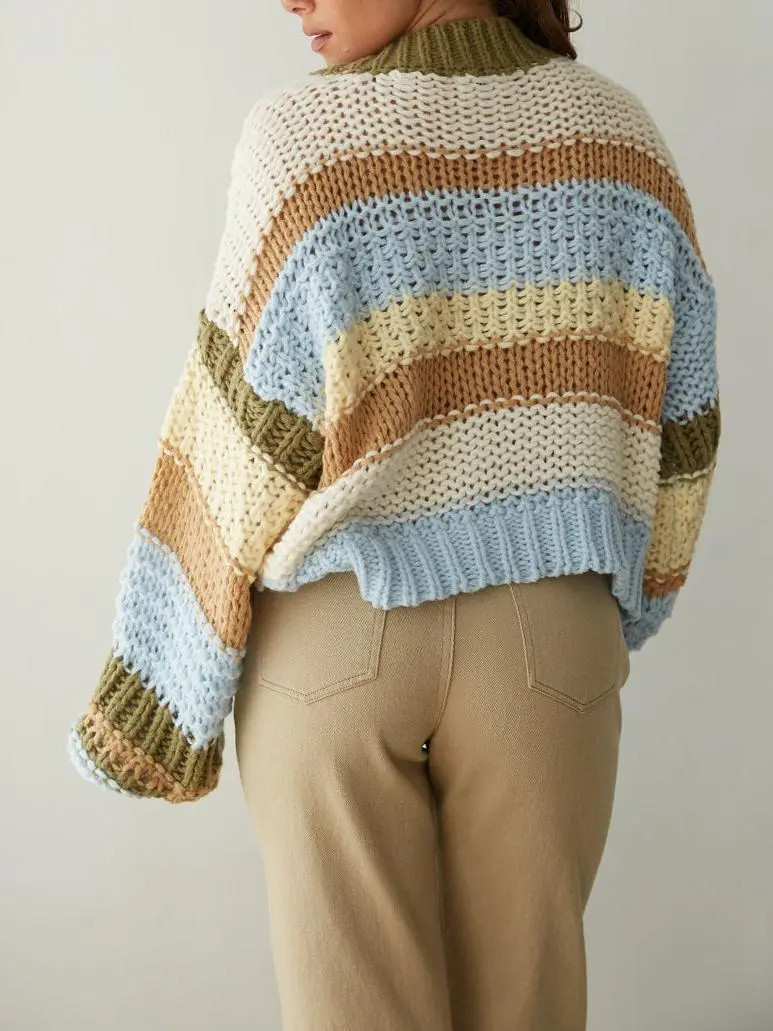 Chunky Striped Cardigan