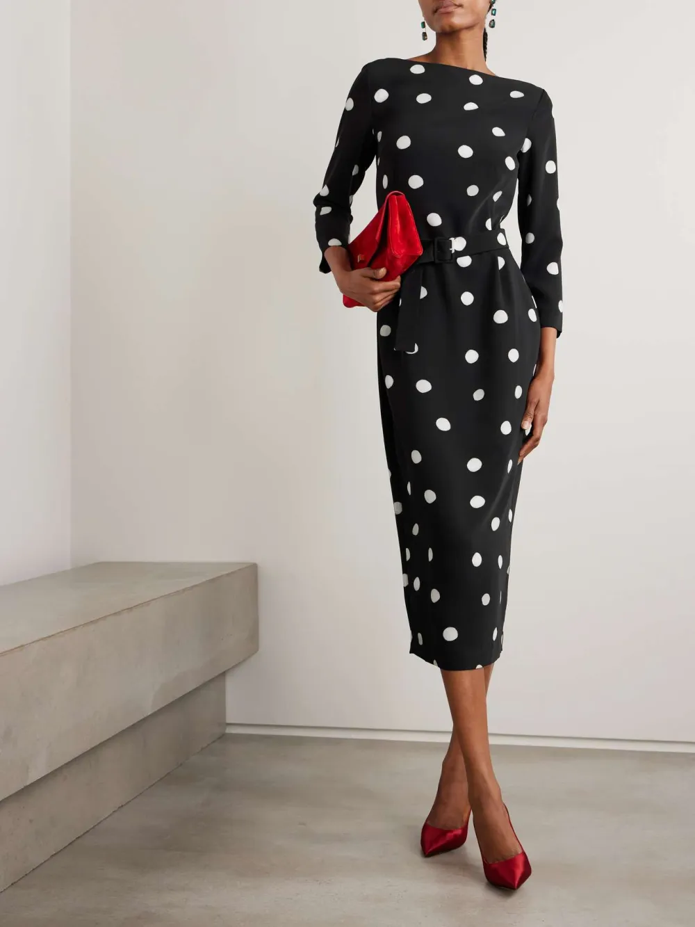 PolkaDot Round Neck Dress