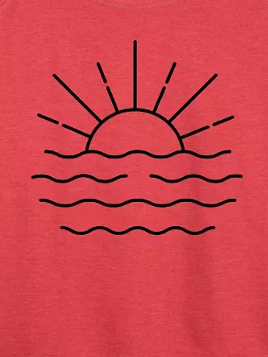 Line Art Sunset Printed T-Shirt