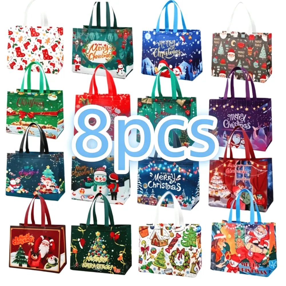 Large Unisex Multifunctional Non-Woven Christmas Gift   Bag with Handles