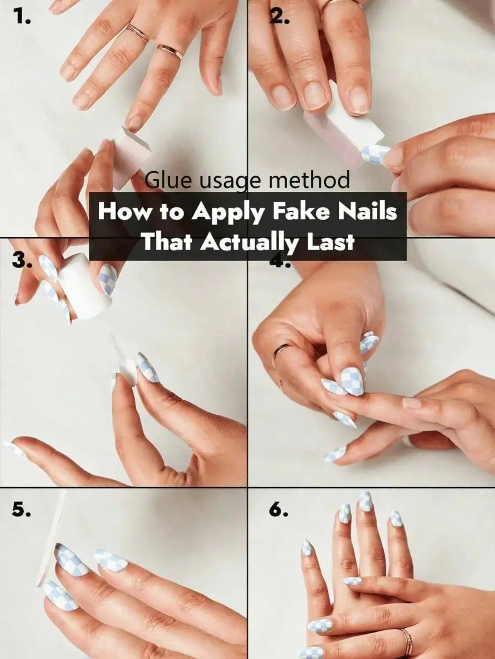 Nailhour 24Pcs French Long Almond 3D Floral Press On Nails