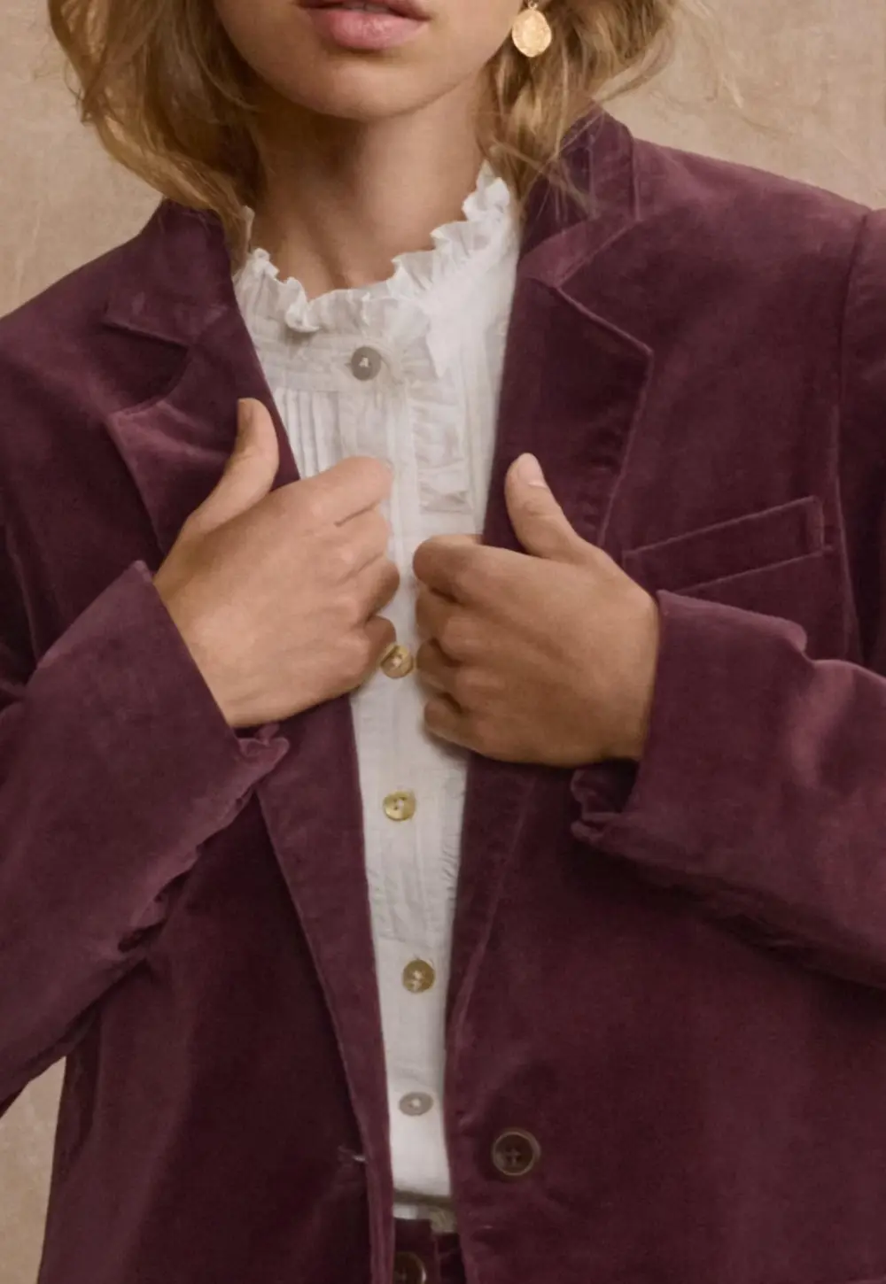 Velvet blazer
Cotton velvet