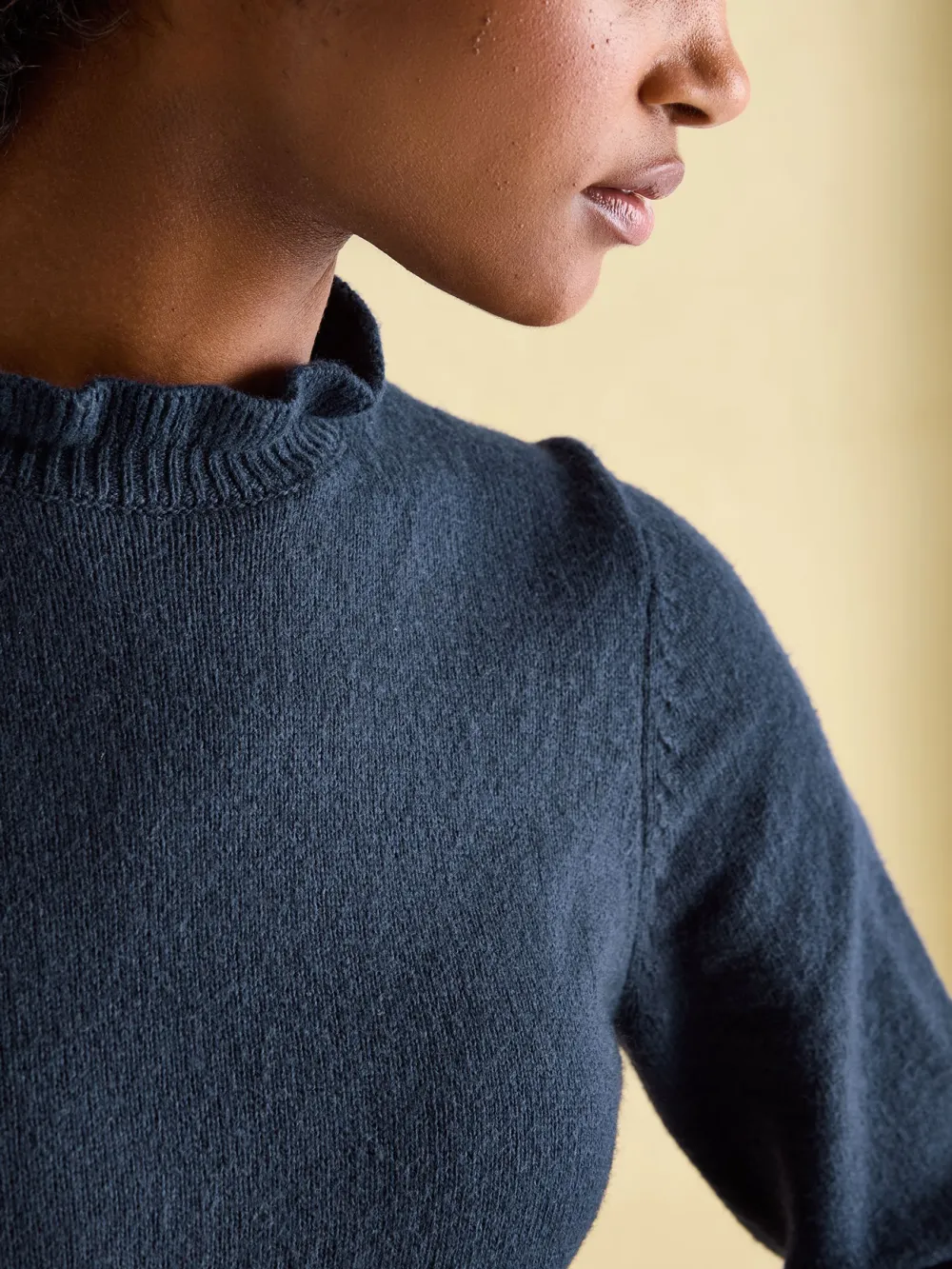 Oat Frill Neck Jumper