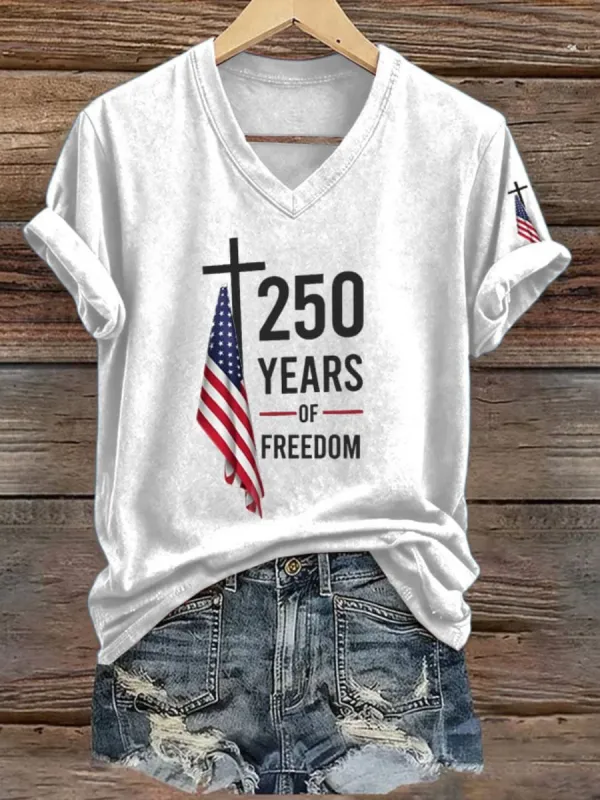 Women's American 250th Anniversary Printed T-Shirt