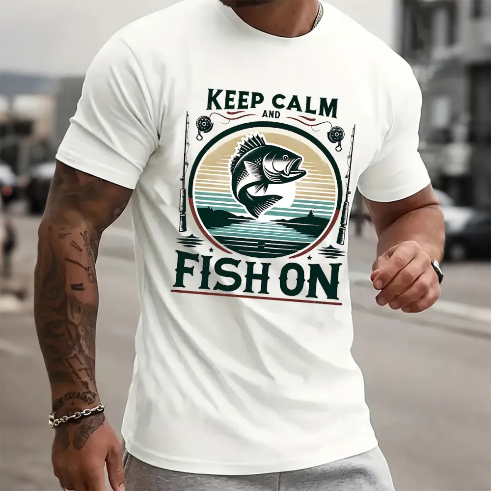 Vintage Style Fishing Graphic T-Shirt