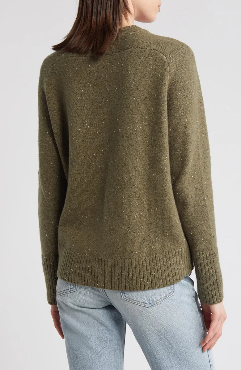 Speckled Pima Cotton Blend Sweater