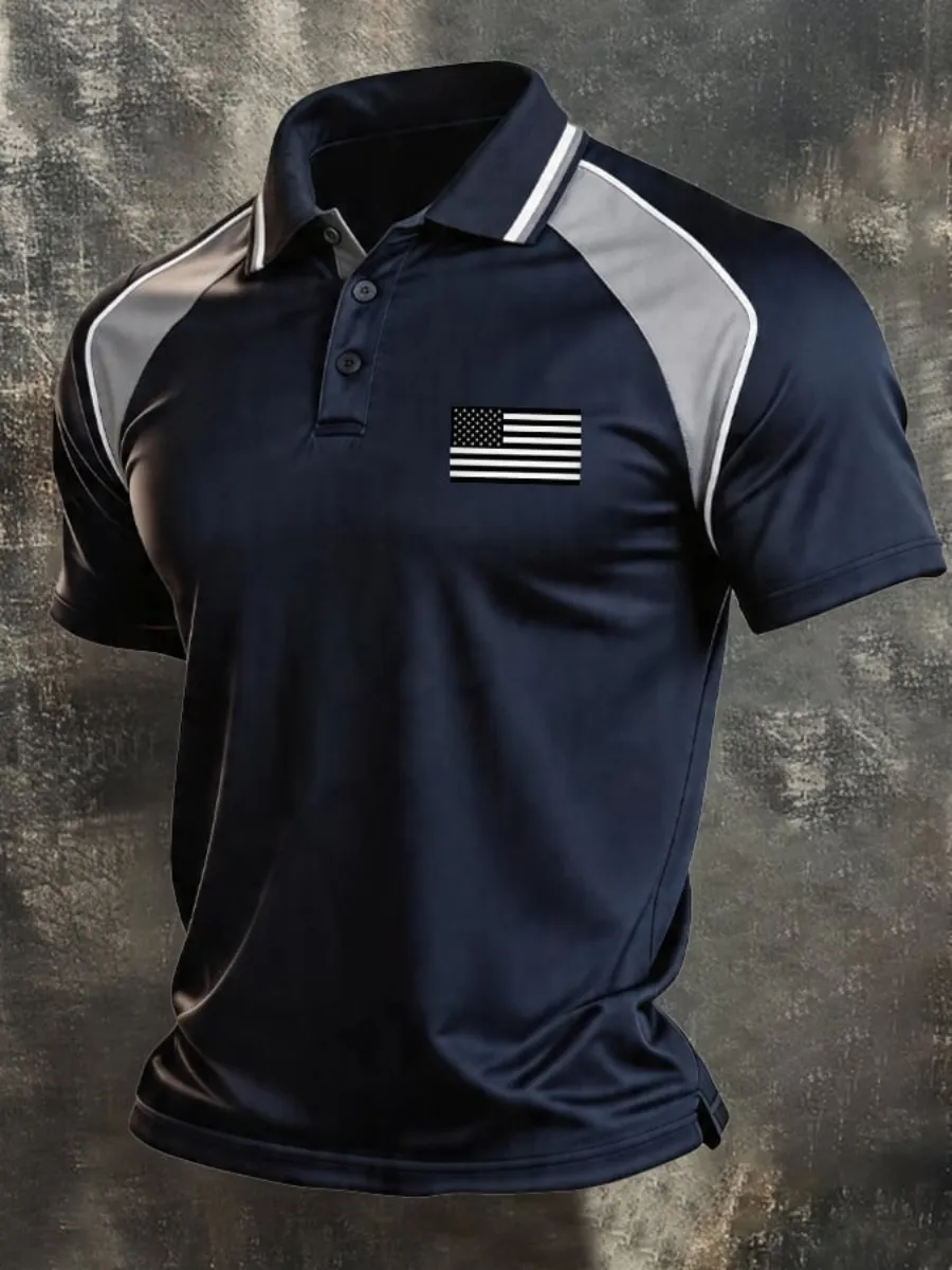 Men's 250Th Anniversary Printed Casual Polo Shirt