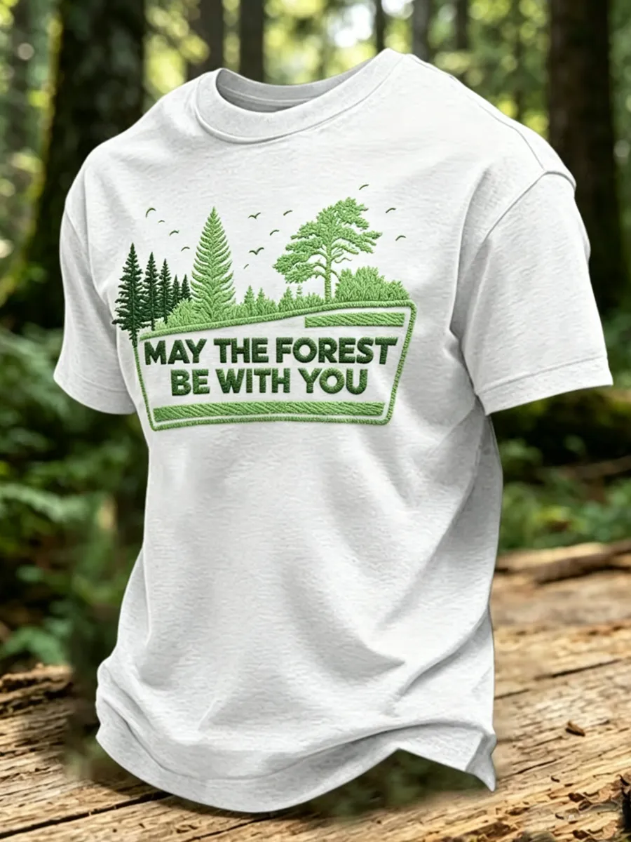 Men's' May the forest be with you 'printed T-shirt
