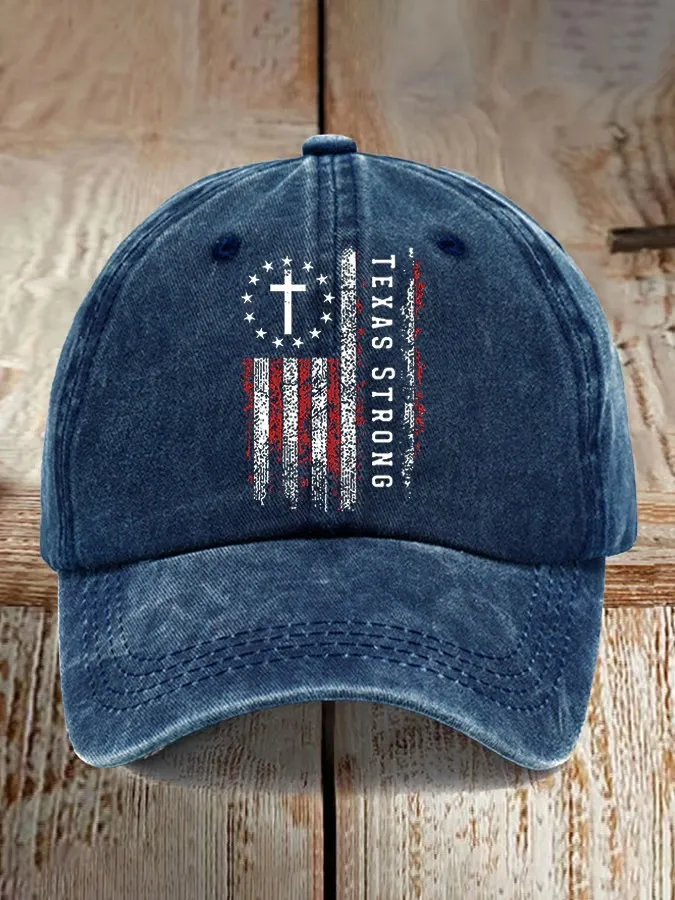 Texas Strong Print Baseball Cap