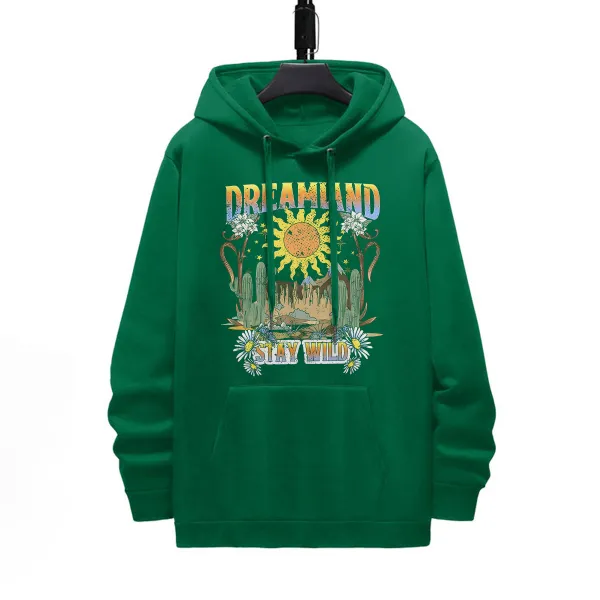 DREAMLAND PATTERN PRINTED HOODIE