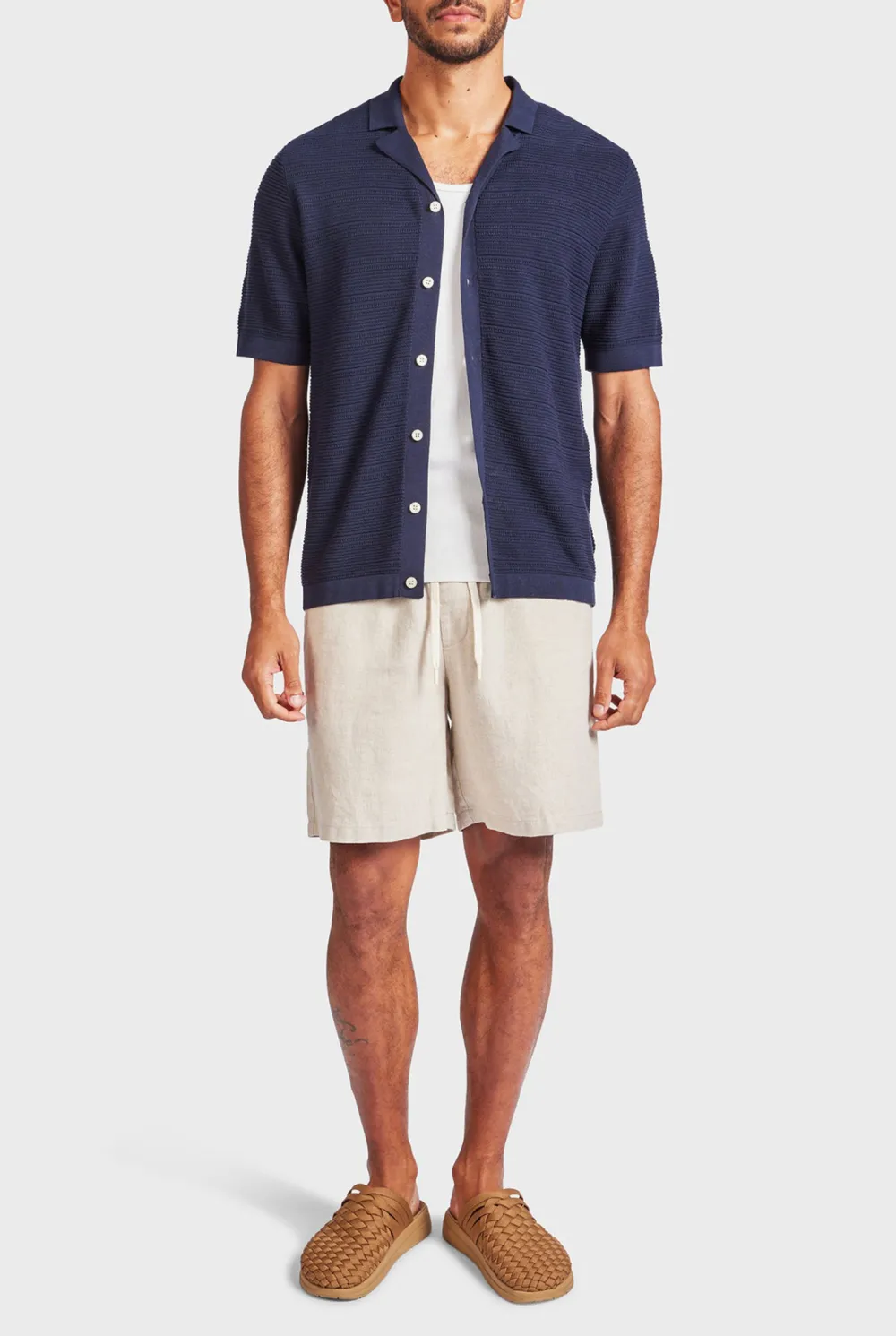 Revere Collar Knit Shirt
