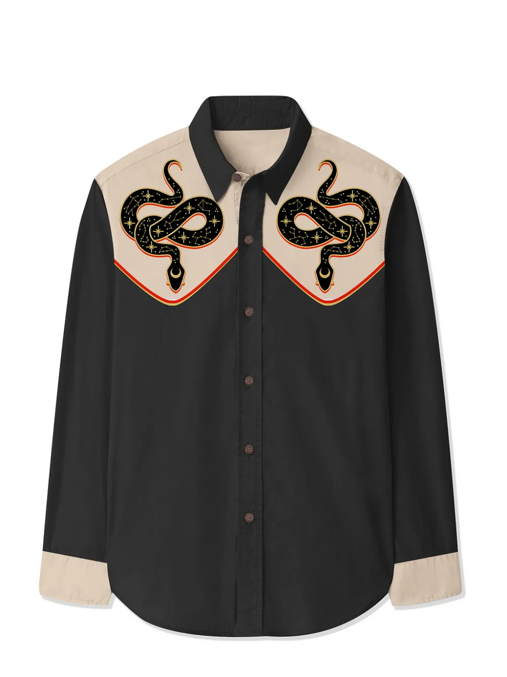 Retro Snake - 100% Cotton Long Sleeves Shirt