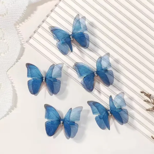 Creative Realistic Butterfly Colorful Hairpin
