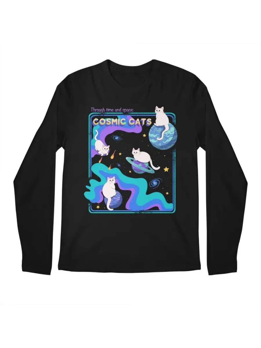 Universe Cat Round Neck T-Shirt