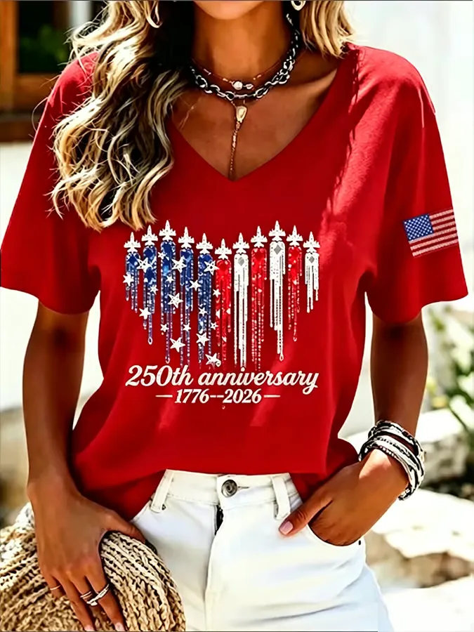 Women's 250th Anniversary Printed Short-Sleeve T-Shirt
