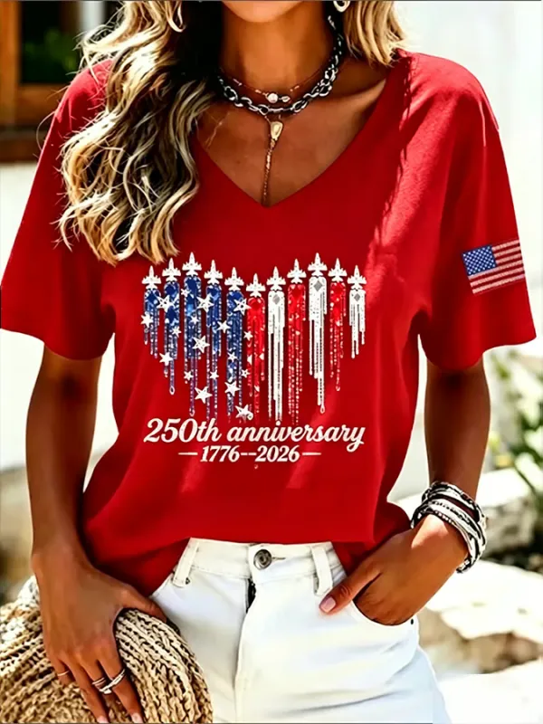 Women's 250th Anniversary Printed Short-Sleeve T-Shirt