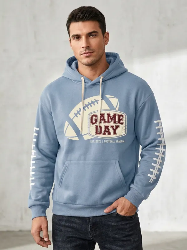 Men's American Football Game Day Graphic Hoodie