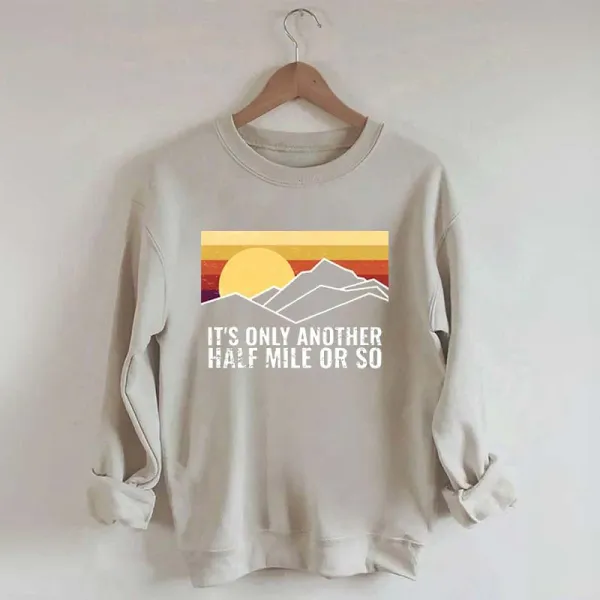Vintage Sunset Hiking Camping Print Sweatshirt