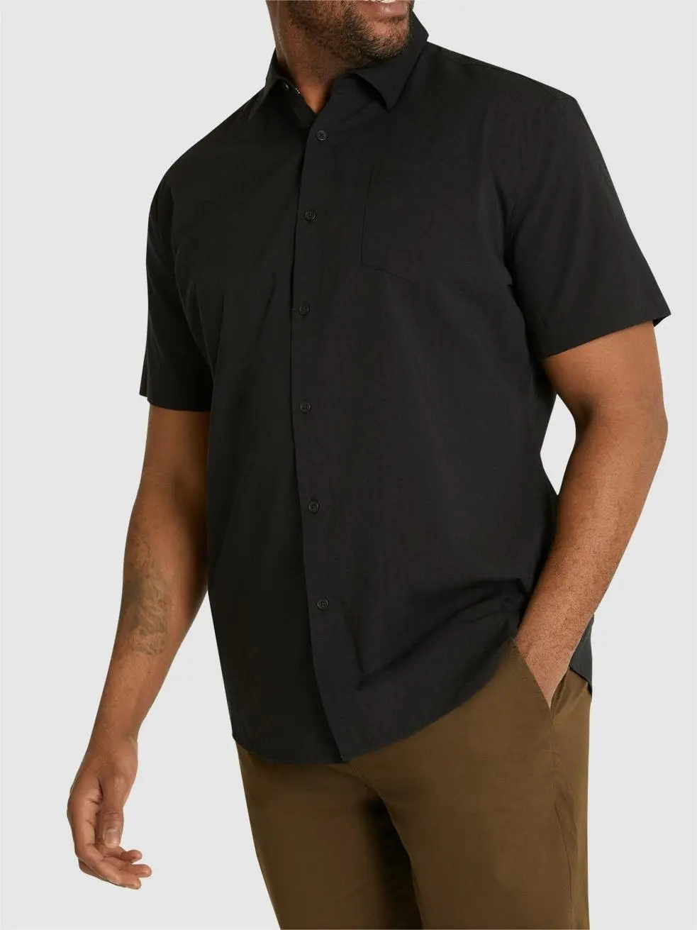 Men's Simple Solid Short Sleeve Shirts