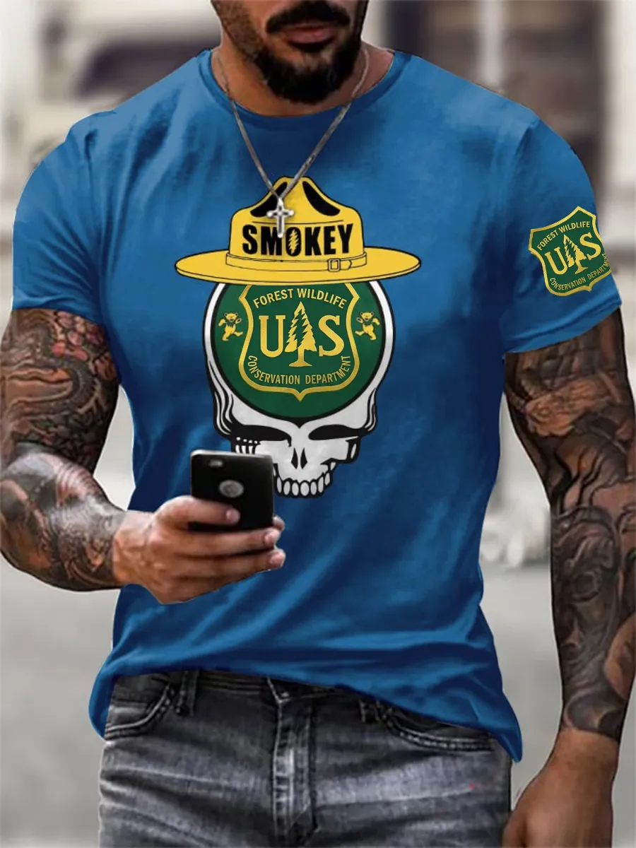 Men's Save The Forest Service Print T-Shirt
