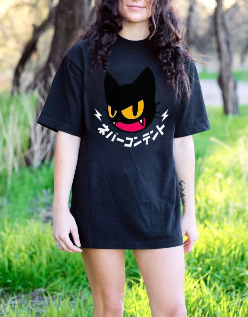 Women's Art Cat Printed T-shirt