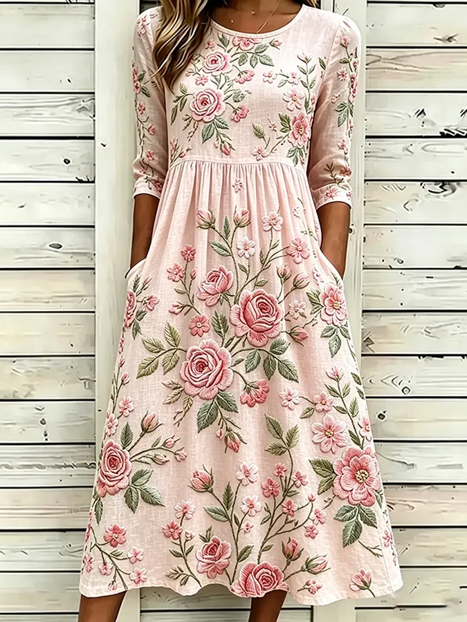 Women's floral printed casual dress