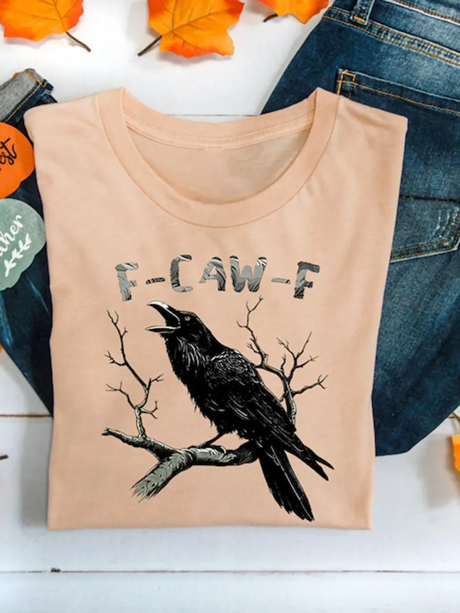 💥LAST DAY SALE 50% OFF💥Black Bird Shirt, Funny Crow, F-Caw-F, Black Crow, Raven, Premium Soft Unisex Tee, Plus Sizes Available