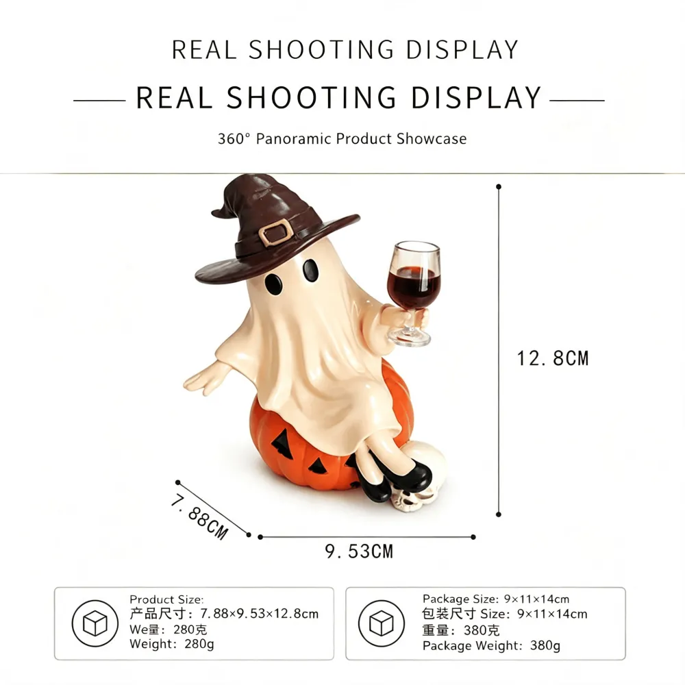 Halloween Ghost Pumpkin Ornament Glowing Night Light