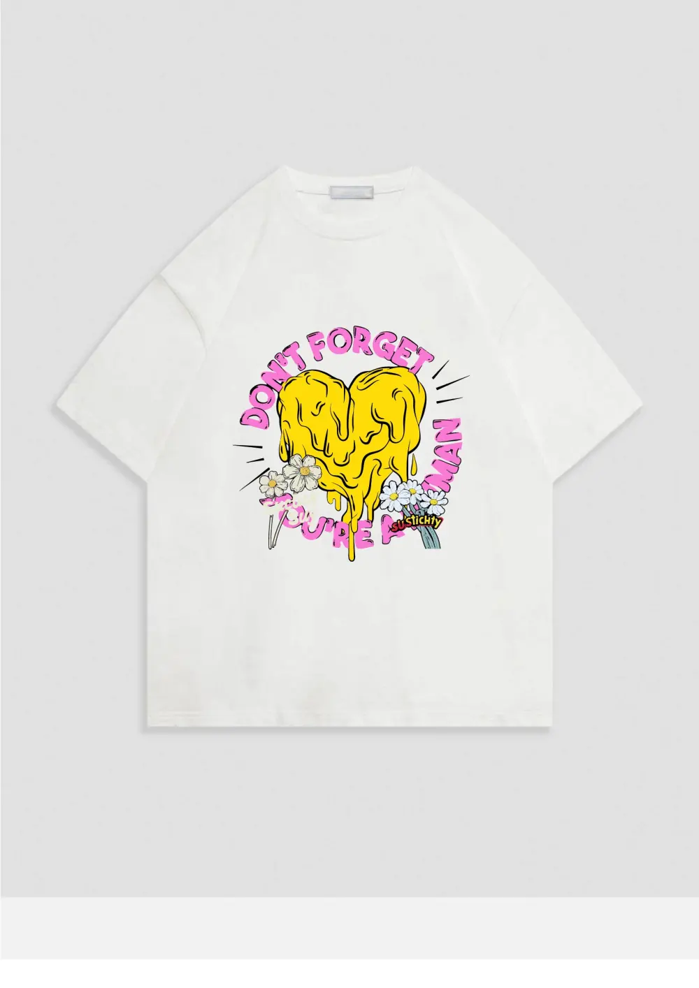 Women's Heart - Shaped Font Graphic Tee