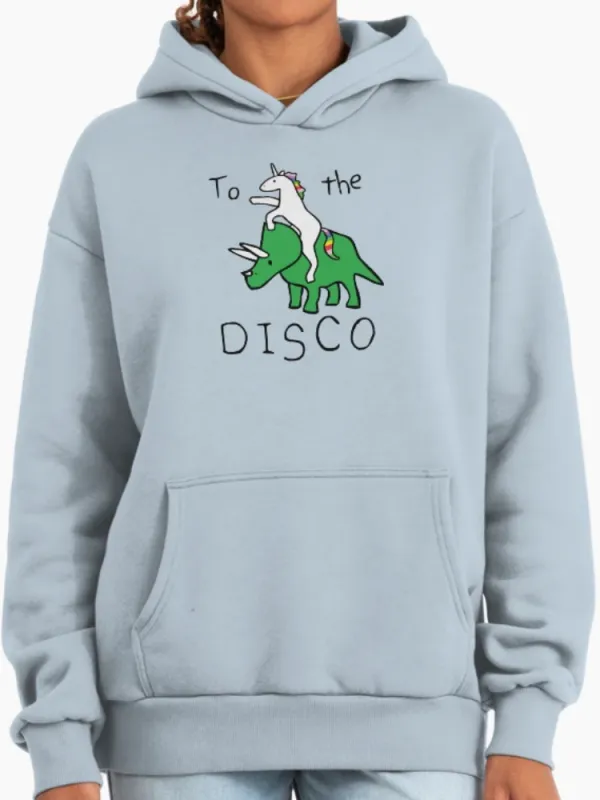 Disco Unicorn & Dinosaur Hoodie