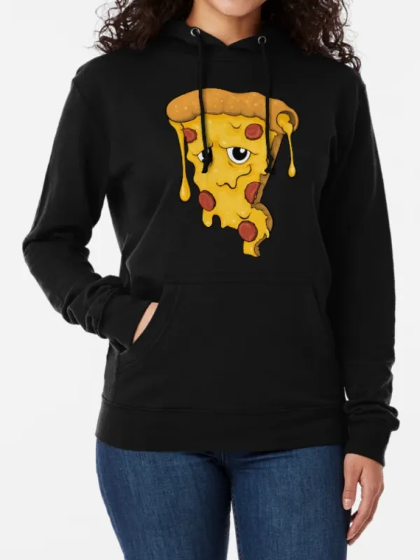 Cartoon Melting Pepperoni Pizza Hoodie