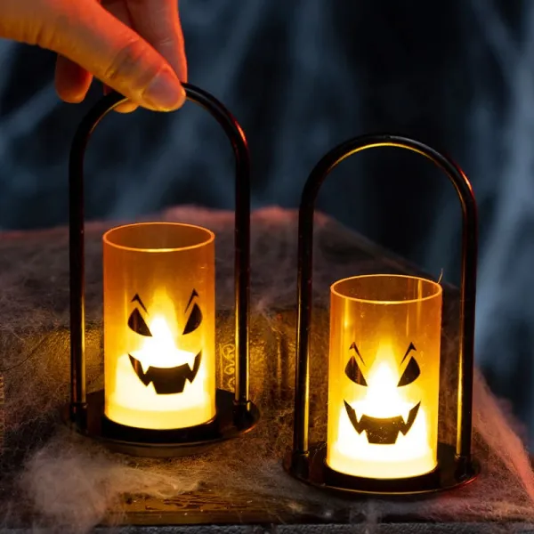 Halloween Pumpkin Candle Lamp Decorations For Party Scene Setup