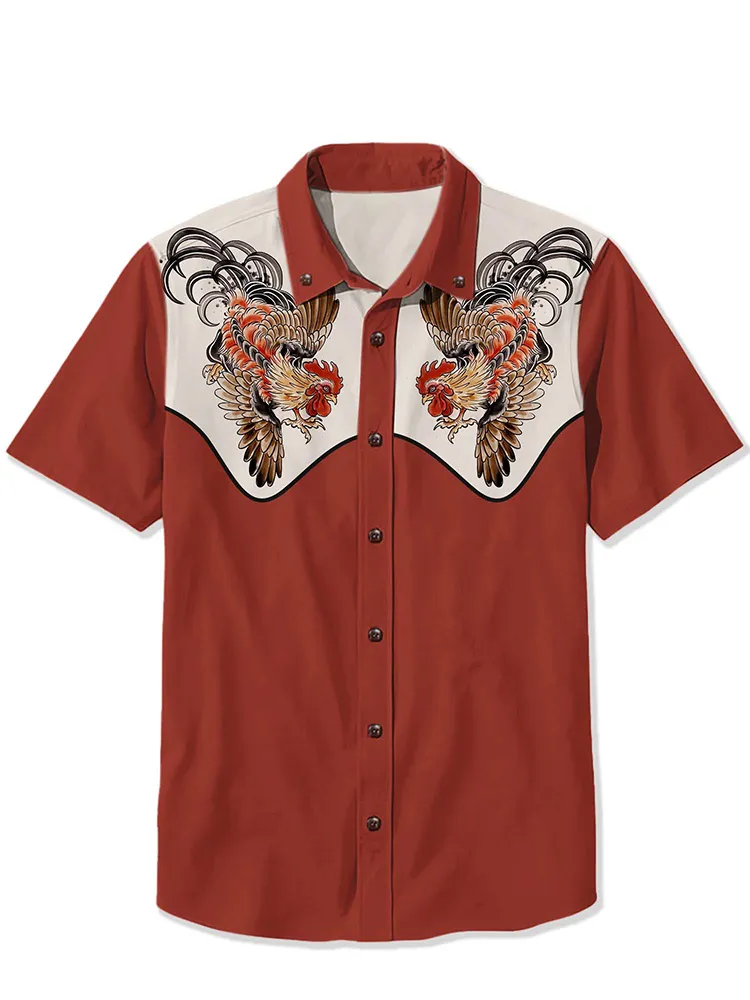 Western Rooster Printed Shirt
