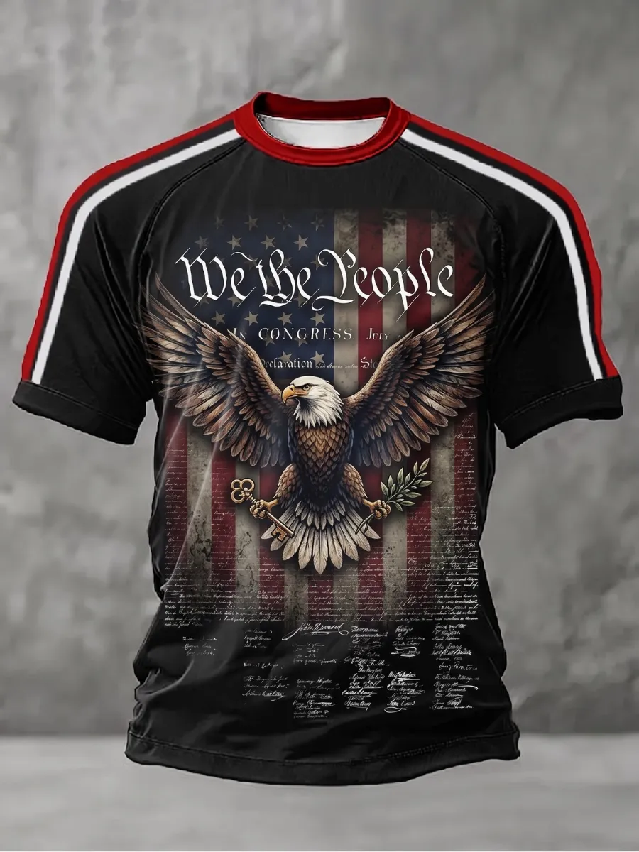 Men's Retro Faith 250th Anniversary American Short-Sleeve T-Shirt