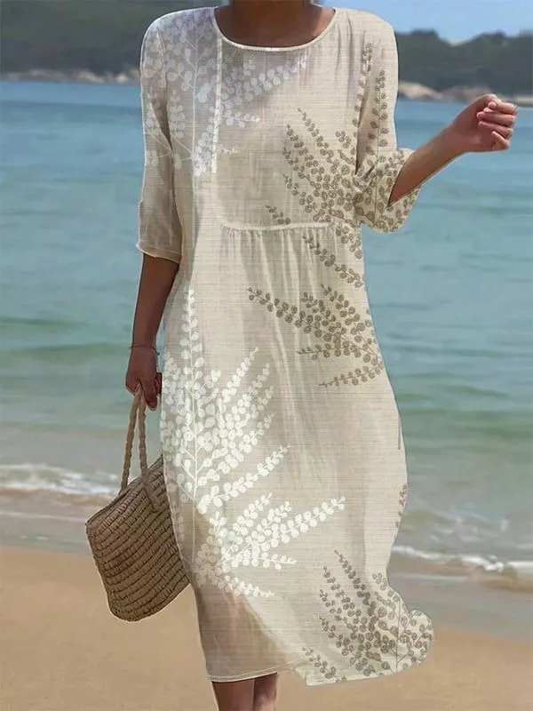 Women's Casual Cotton Linen Dress