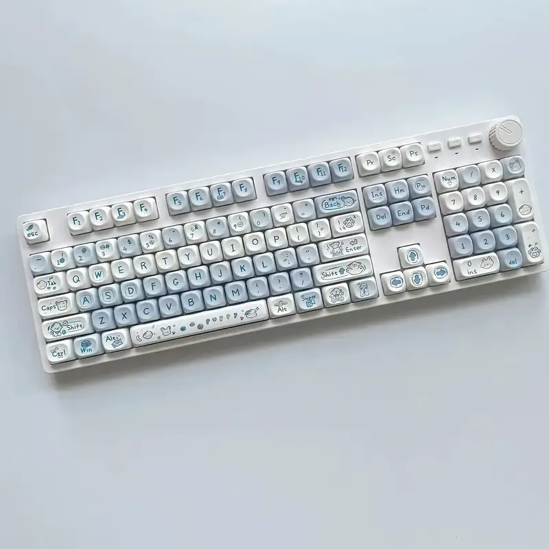 Height Mechanical Keyboard Caps with Playful Puppy