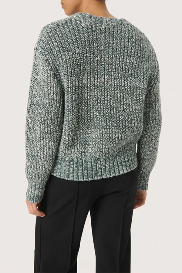 Textured V-Neck Knit Pullover