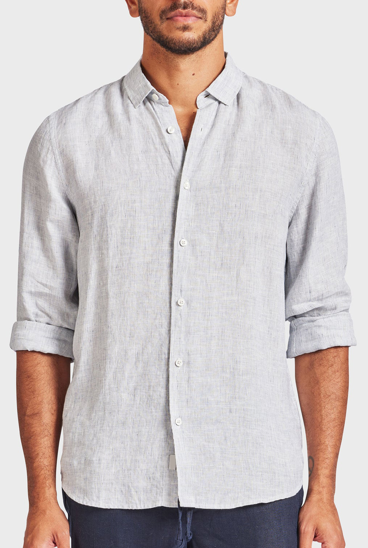 Mick Linen Shirt-Black